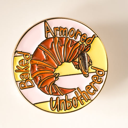 Armadillo Croissant Enamel Pin