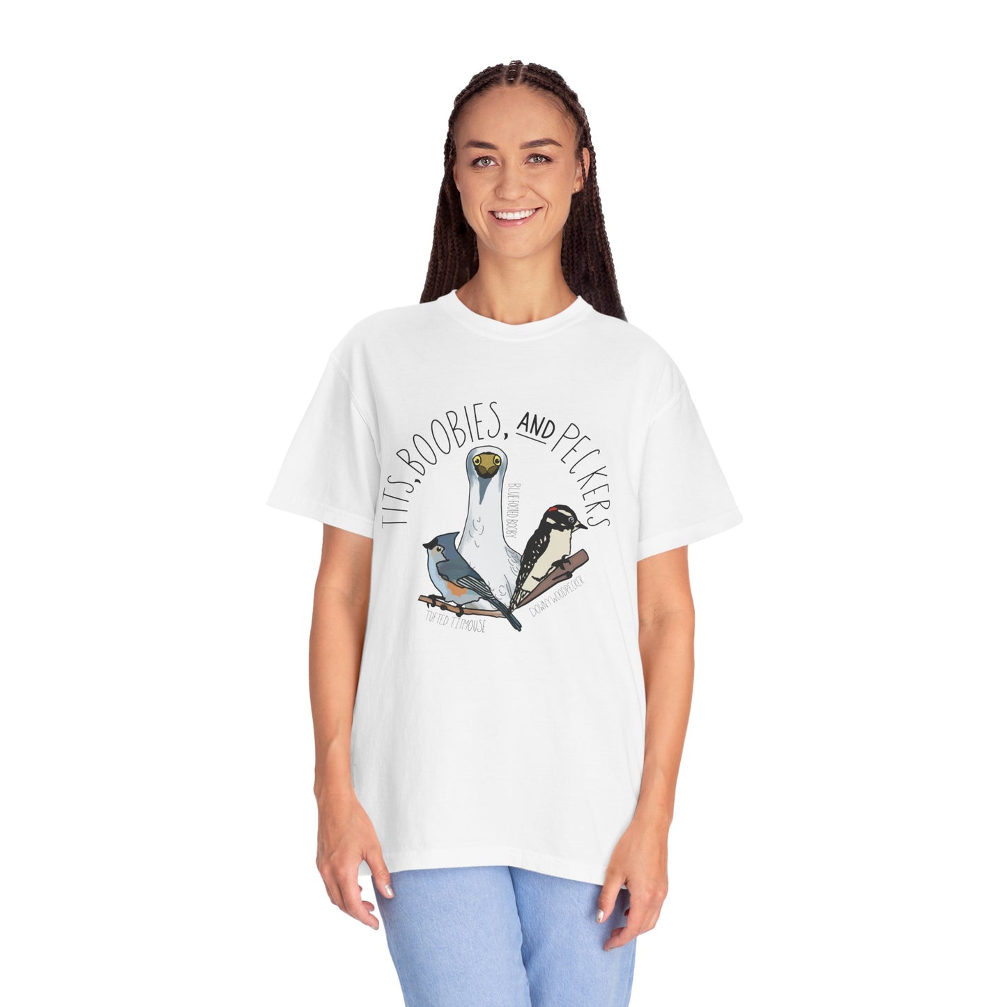 Tits, Boobies & Peckers T-Shirt | Funny Bird Lover Gift for Pun Enthusiasts