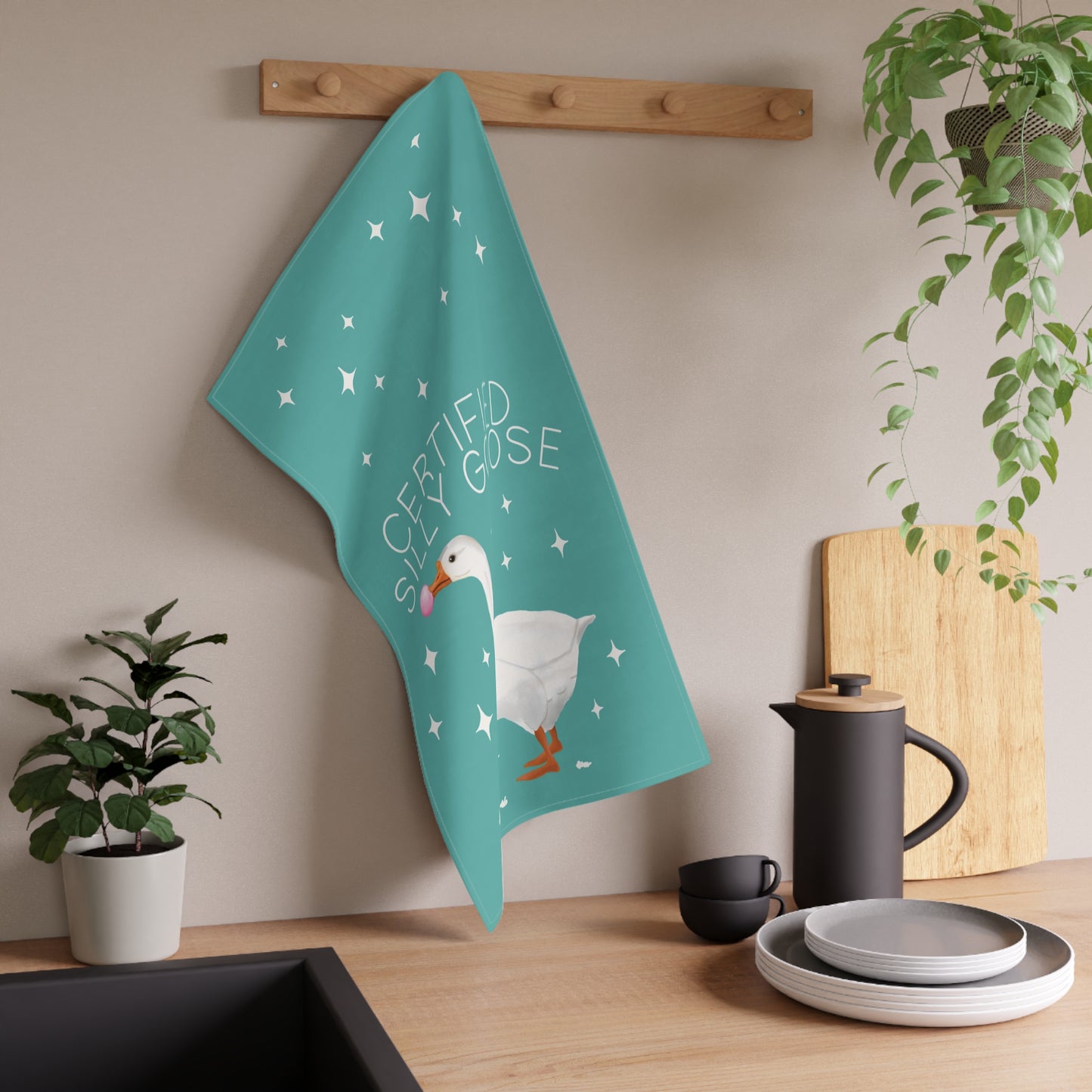Certified Silly Goose Tea Towel | Funny Kitchen Pun Gift