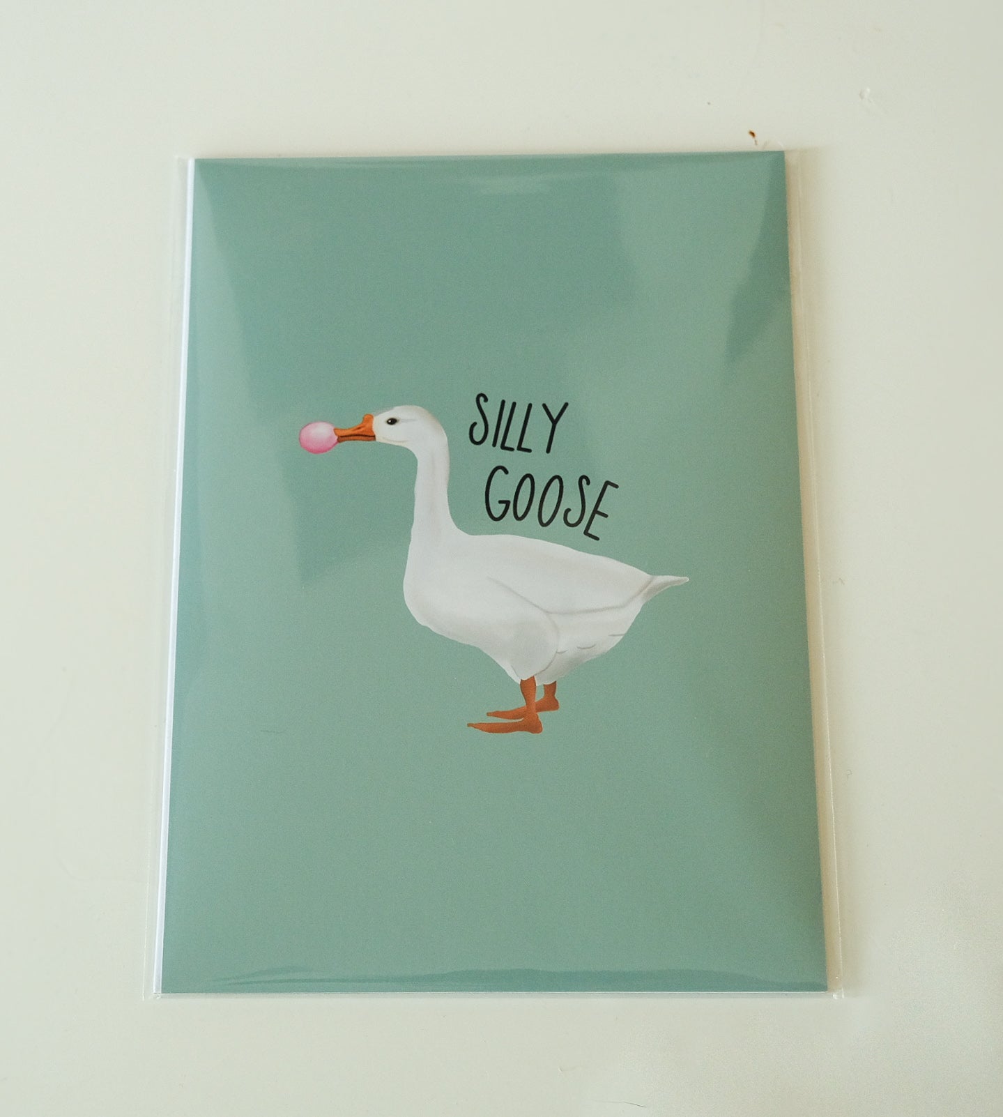 Silly Goose Art Print – Funny Goose Wall Decor, Whimsical Animal Illustration, Cute Gift for Friends, Bird Lovers & Pun Fans