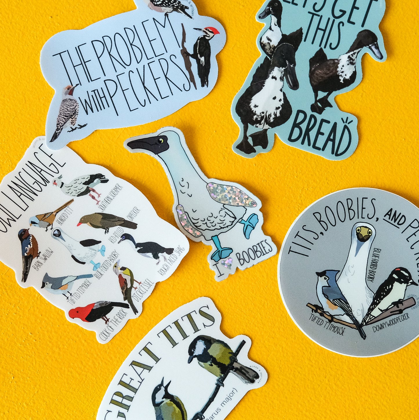 I Love Boobies Sticker – Funny Bird Lover Vinyl Decal | Acorn & Artisan