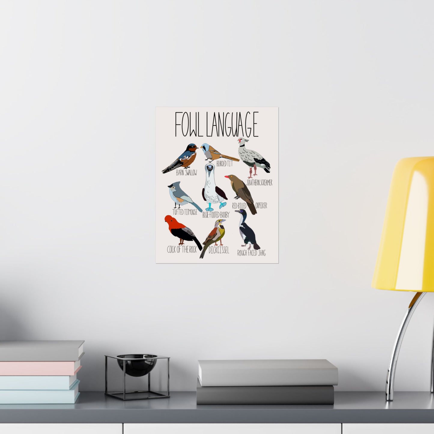 Fowl Language Poster – Funny Bird Lover Wall Art | Acorn & Artisan