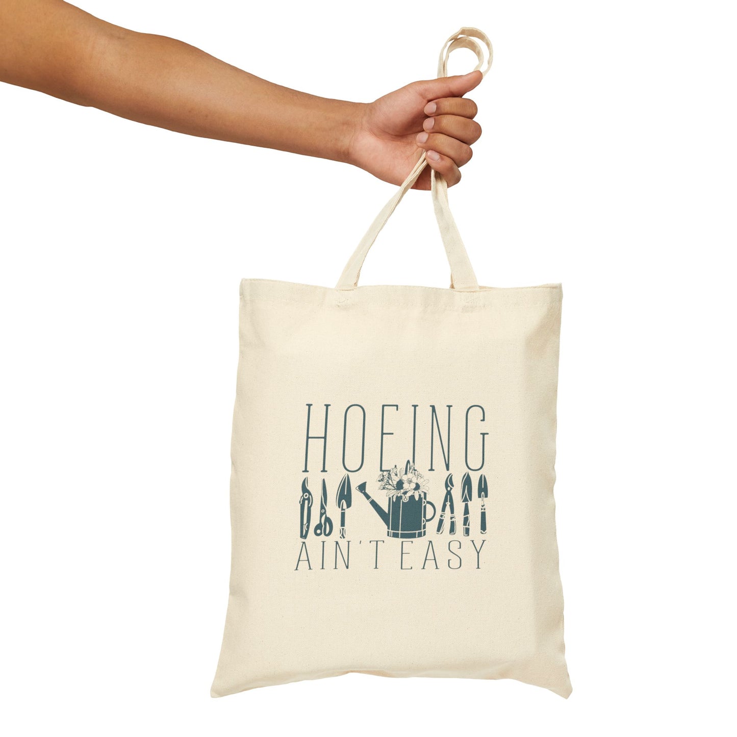 Hoeing Ain’t Easy Tote Bag – Funny Gardening Gift Bag | Acorn & Artisan