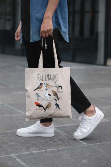 Fowl Language Tote Bag – Funny Bird Lover Canvas Bag | Acorn & Artisan