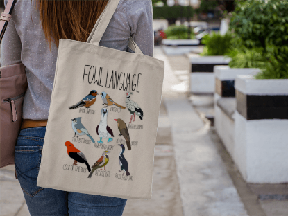 Fowl Language Tote Bag – Funny Bird Lover Canvas Bag | Acorn & Artisan