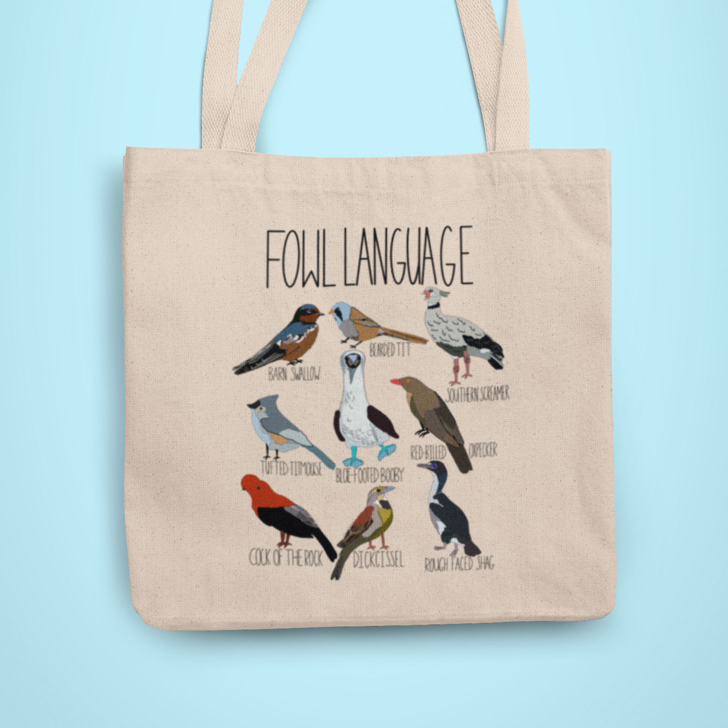 Fowl Language Tote Bag – Funny Bird Lover Canvas Bag | Acorn & Artisan