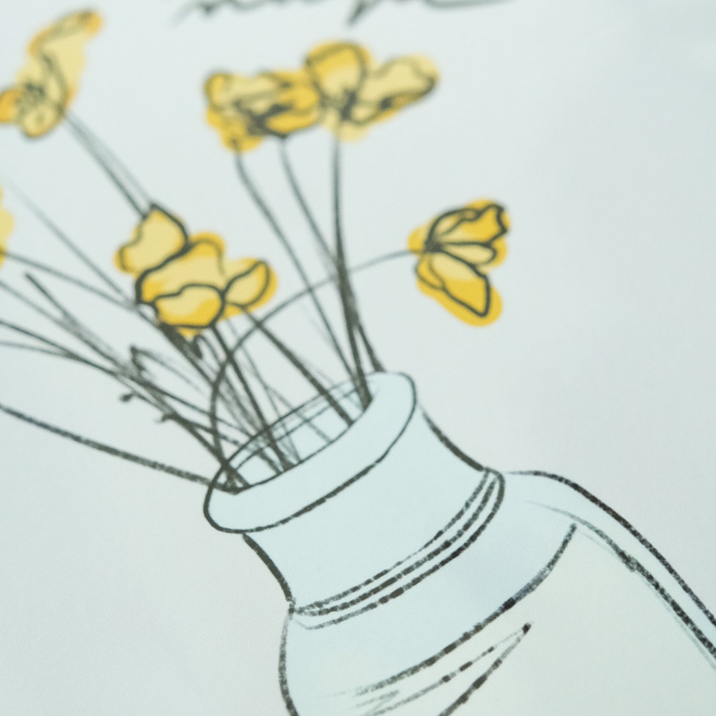 Wildflower Magic Art Print – Minimalist Botanical Flower Illustration, Nature Wall Decor, Modern Cottagecore Home Gift