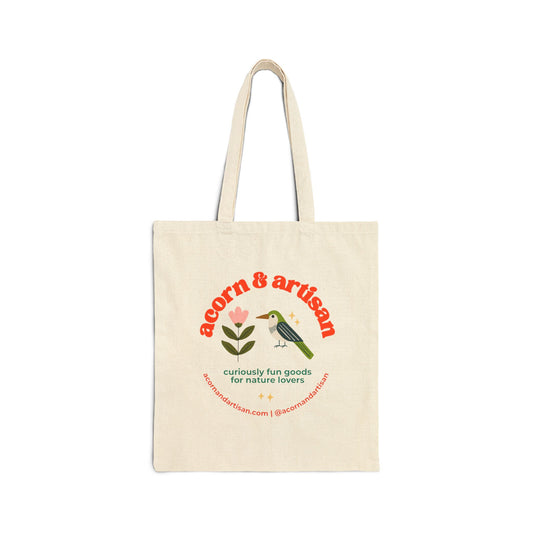 Acorn & Artisan Logo Tote Bag – Cotton Canvas Reusable Bag