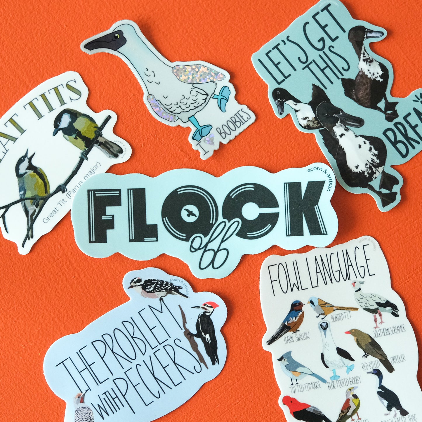Flock Off Sticker – Funny Bird Lover Vinyl Decal | Acorn & Artisan