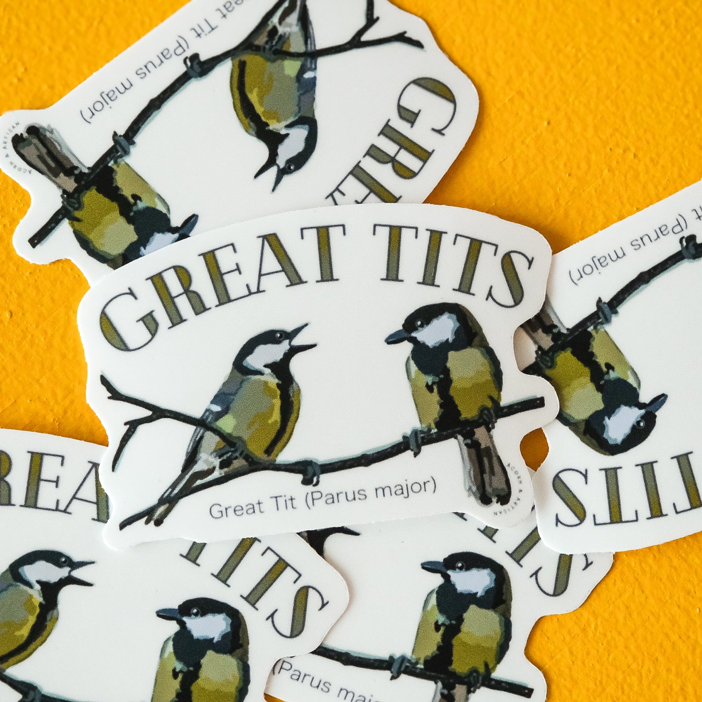 Great Tits Sticker – Funny Bird Lover Vinyl Decal | Acorn & Artisan