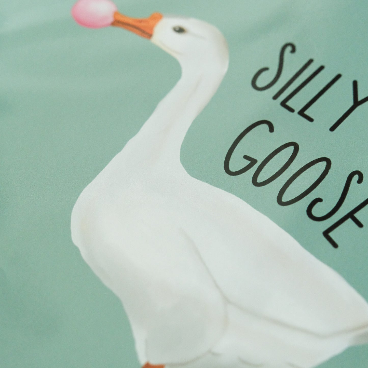 Silly Goose Art Print – Funny Goose Wall Decor, Whimsical Animal Illustration, Cute Gift for Friends, Bird Lovers & Pun Fans