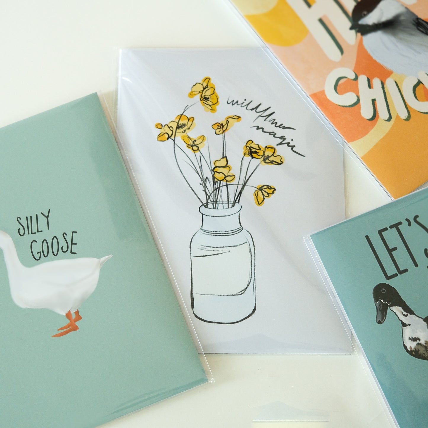 Silly Goose Art Print – Funny Goose Wall Decor, Whimsical Animal Illustration, Cute Gift for Friends, Bird Lovers & Pun Fans