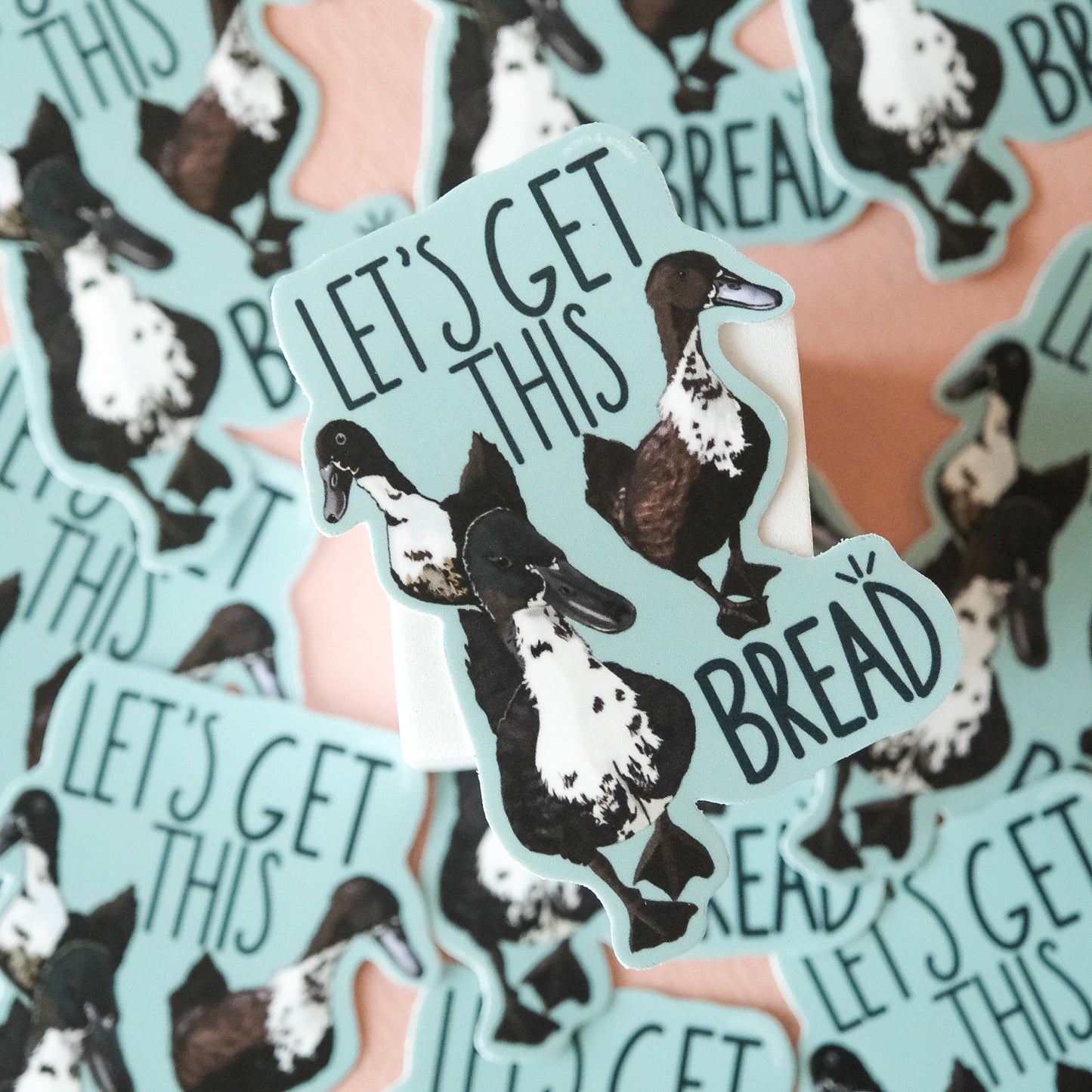Let’s Get This Bread Sticker – Funny Duck Vinyl Decal | Acorn & Artisan