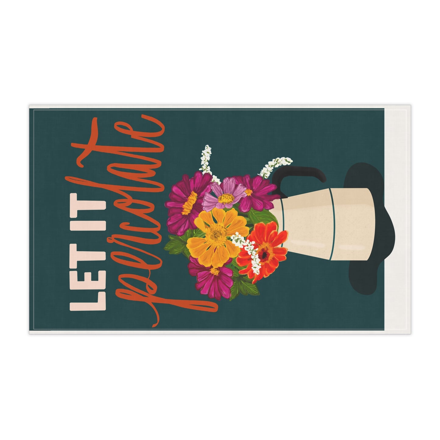 Let It Percolate Tea Towel | Coffee Lover Kitchen Gift