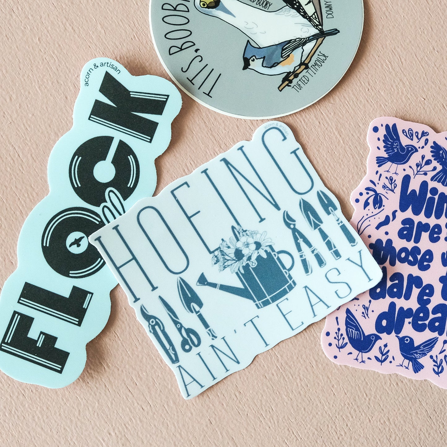 Hoeing Ain’t Easy Sticker – Funny Gardening Vinyl Decal | Acorn & Artisan