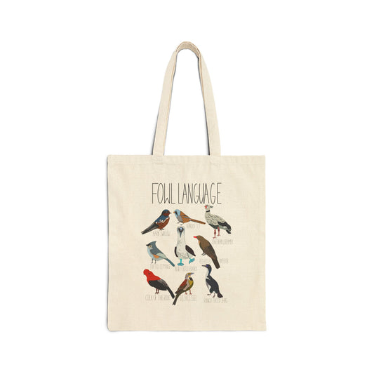 Fowl Language Tote Bag – Funny Bird Lover Canvas Bag | Acorn & Artisan