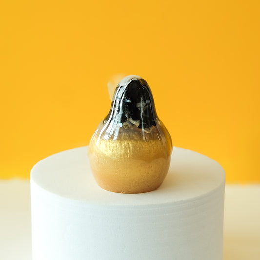 Yellow Resin Bird Paperweight – Handmade Botanical Décor Gift | Acorn & Artisan