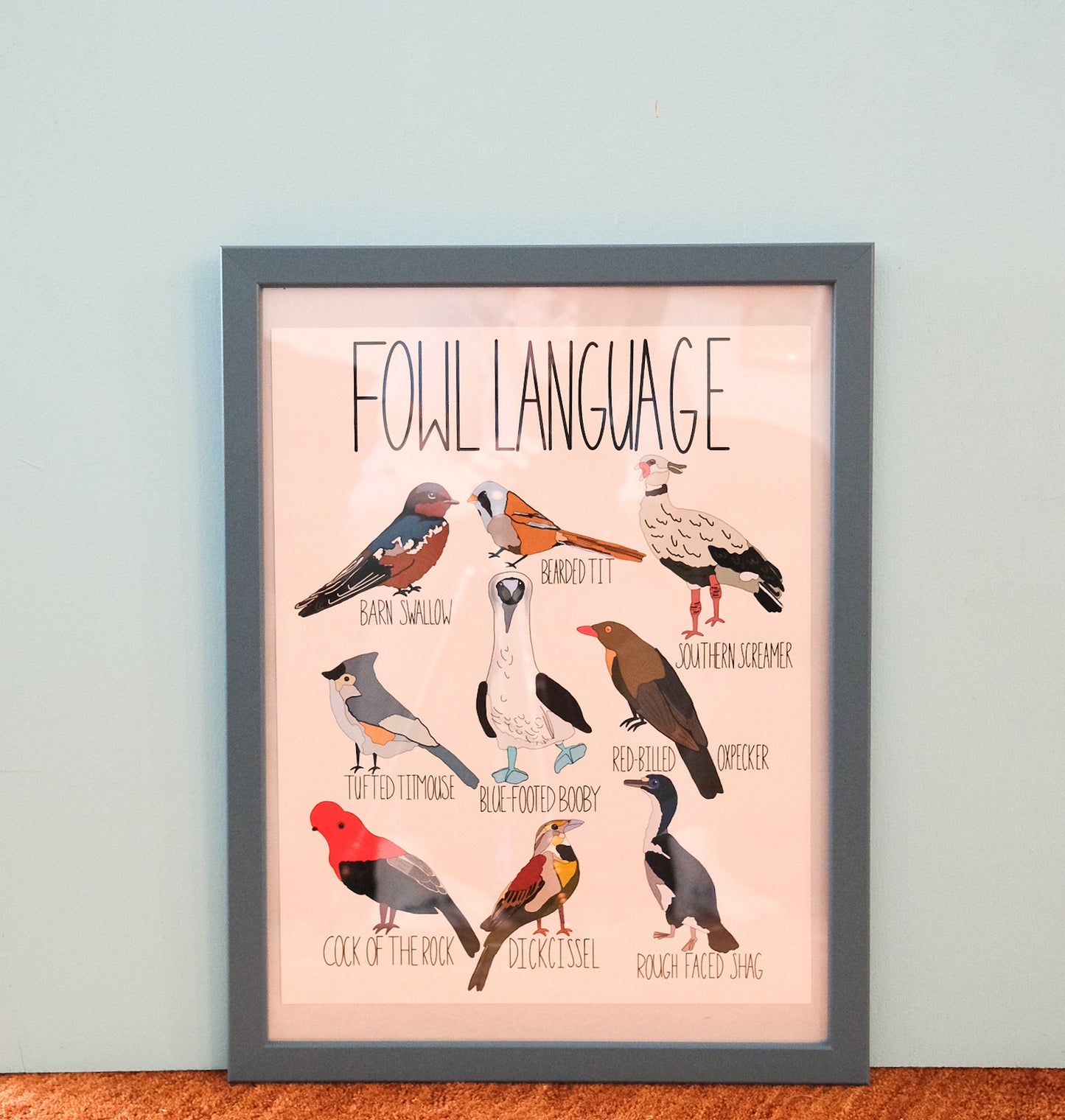 Fowl Language Poster – Funny Bird Lover Wall Art | Acorn & Artisan