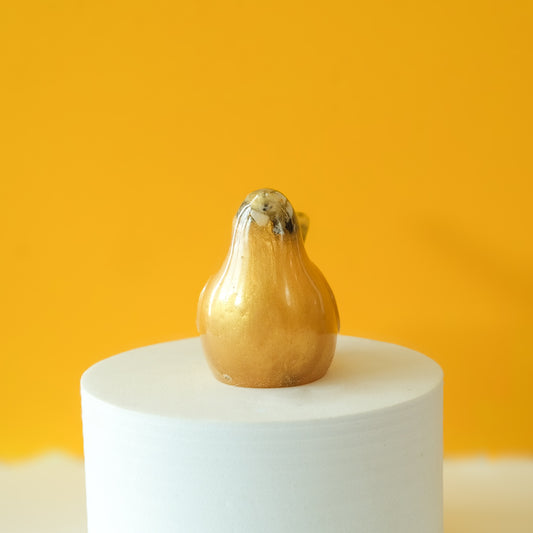 Yellow Resin Bird Paperweight – Handmade Botanical Décor Gift | Acorn & Artisan