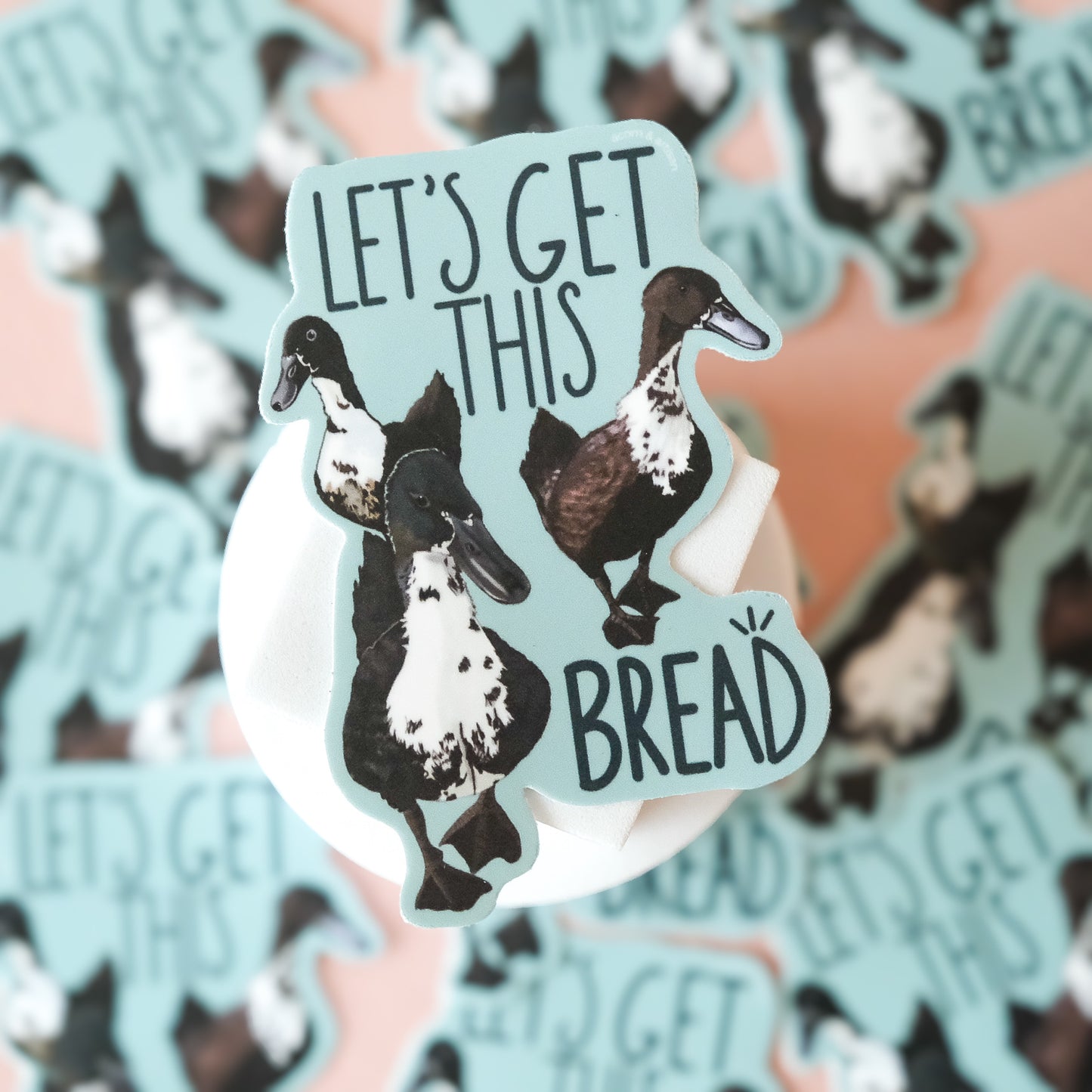 Let’s Get This Bread Sticker – Funny Duck Vinyl Decal | Acorn & Artisan