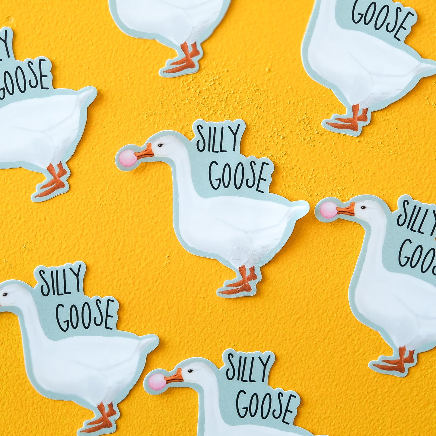 Silly Goose Sticker – Funny Bubble Gum Bird Decal | Acorn & Artisan