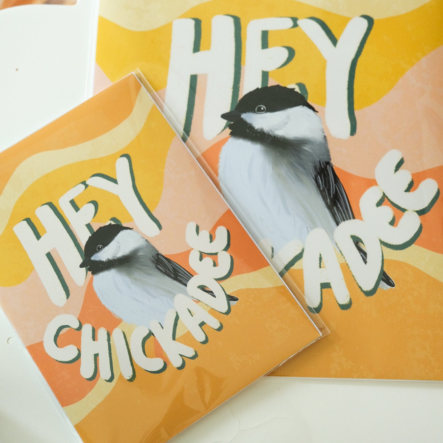 Hey Chickadee Art Print – Punny Bird Lover Wall Décor | Acorn & Artisan