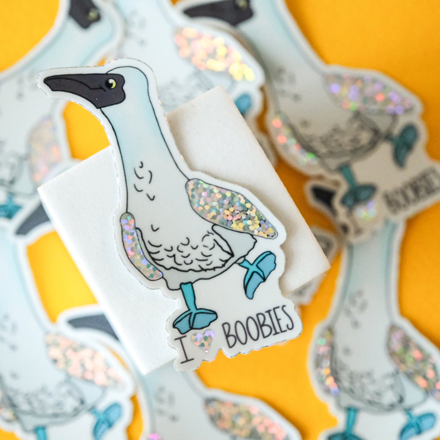 I Love Boobies Sticker – Funny Bird Lover Vinyl Decal | Acorn & Artisan