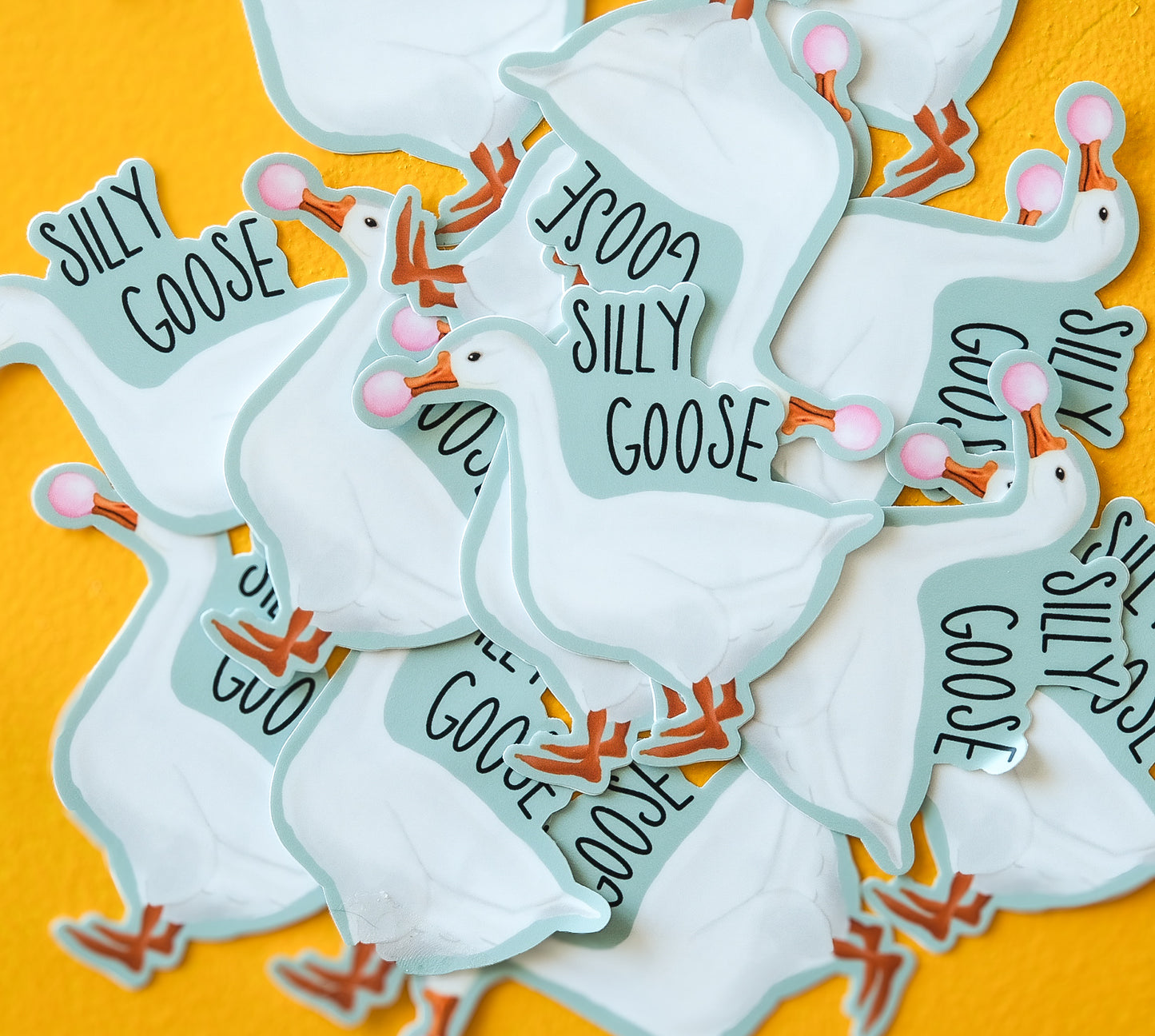 Silly Goose Sticker – Funny Bubble Gum Bird Decal | Acorn & Artisan