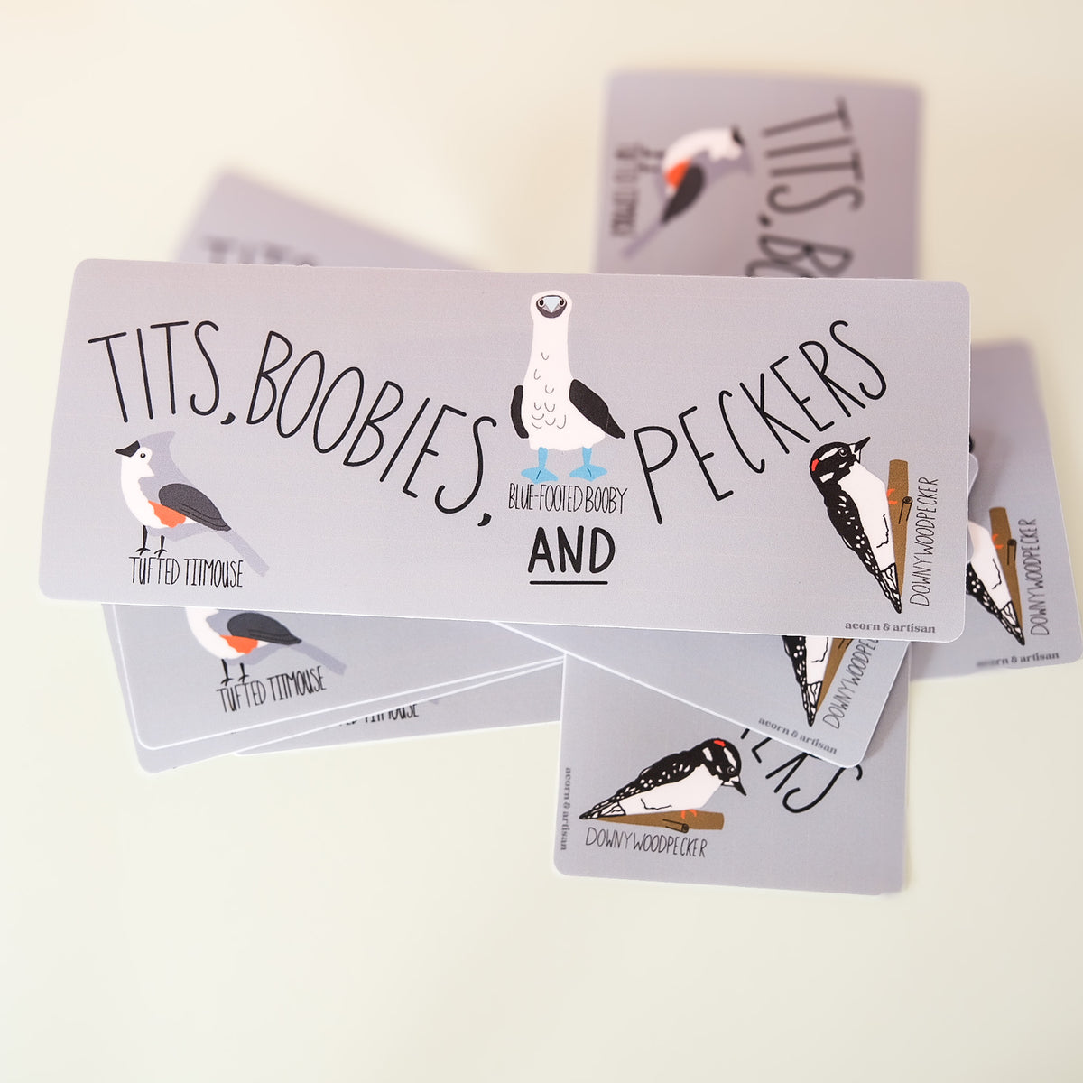 Tits, Boobies & Peckers Bumper Sticker