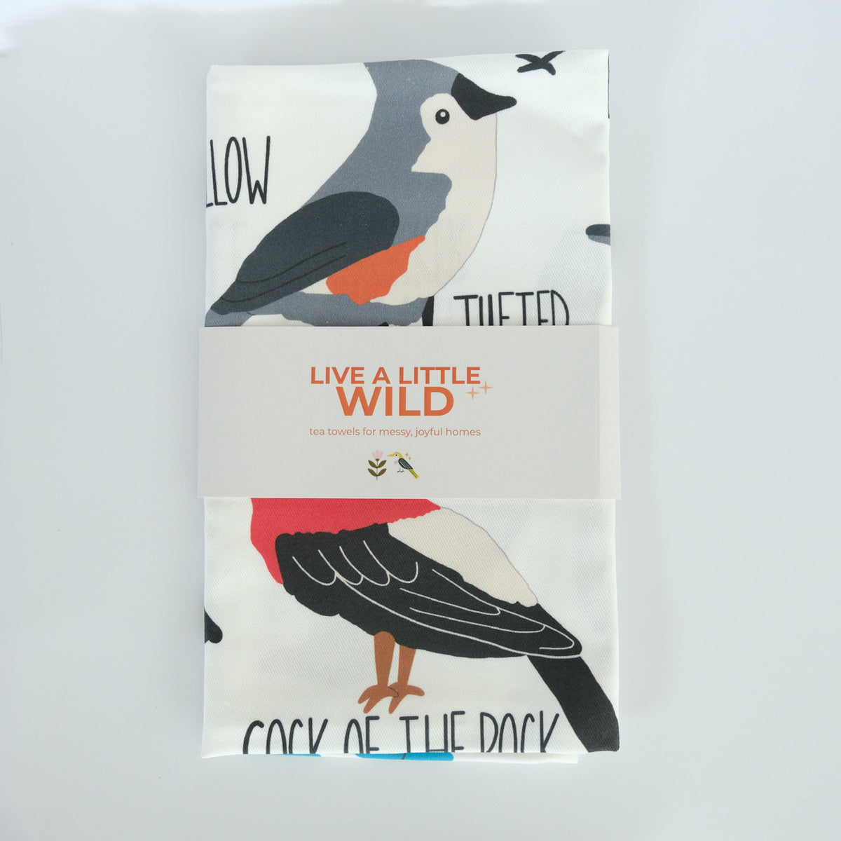 Fowl Language Tea Towel with Acorn & Artisan retail packaging