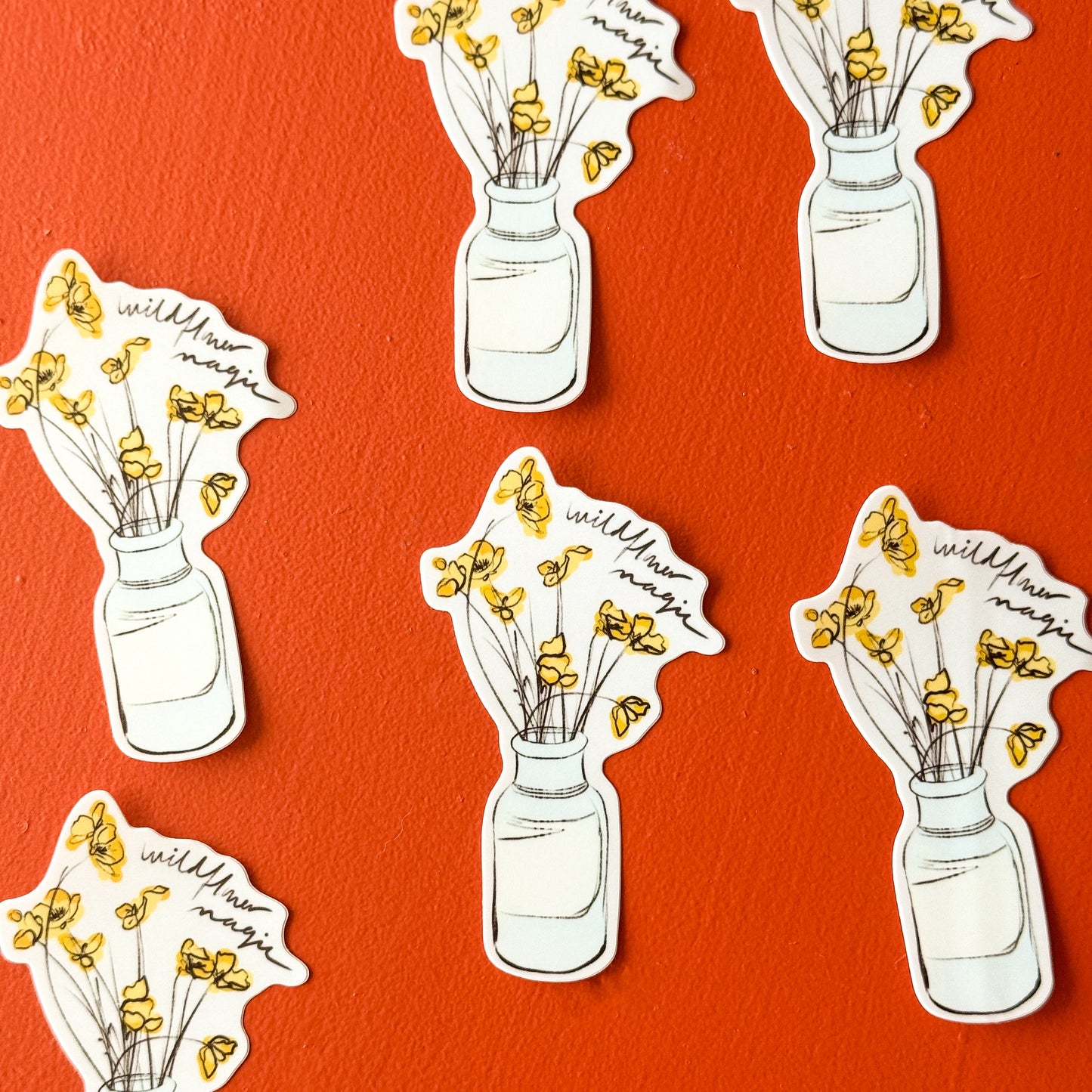 Wildflower Magic, botanical sticker