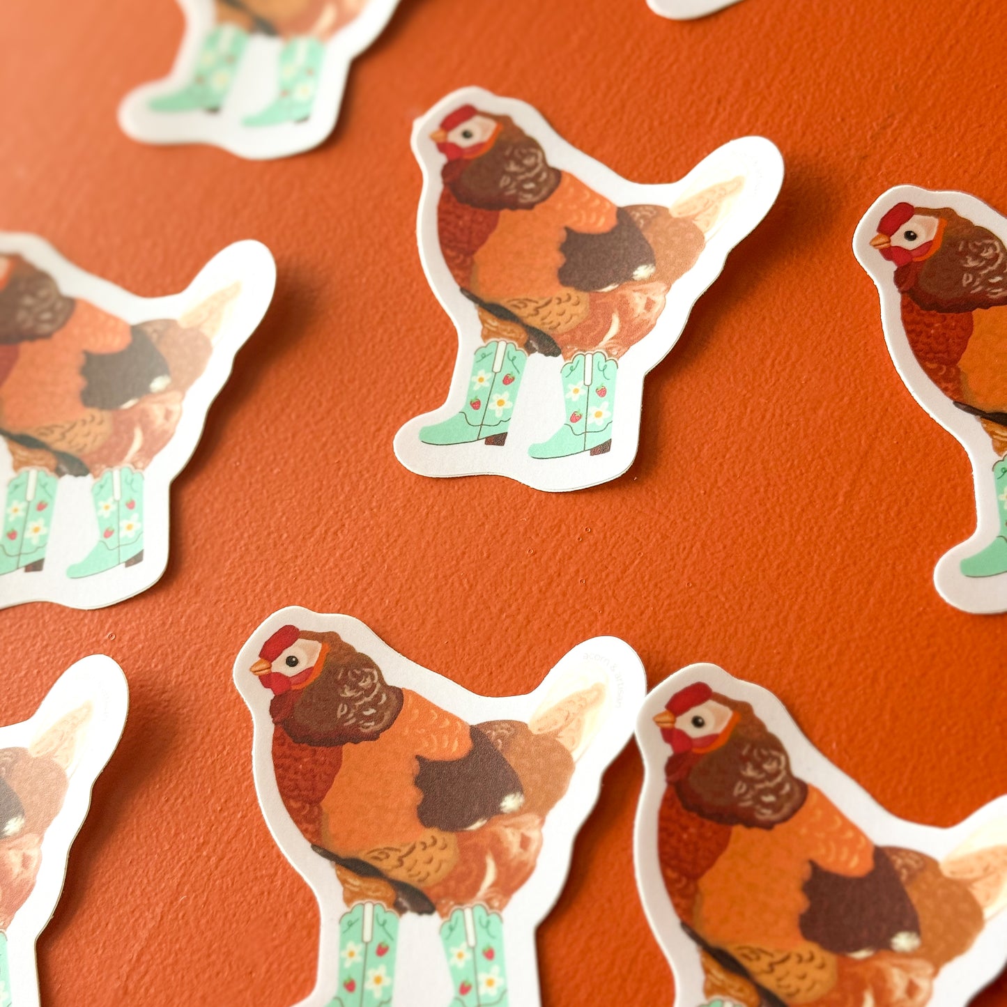 Berry Cowgirl Chicken Sticker