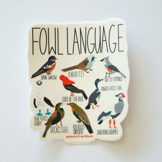 Fowl Language Vinyl Sticker | 3"