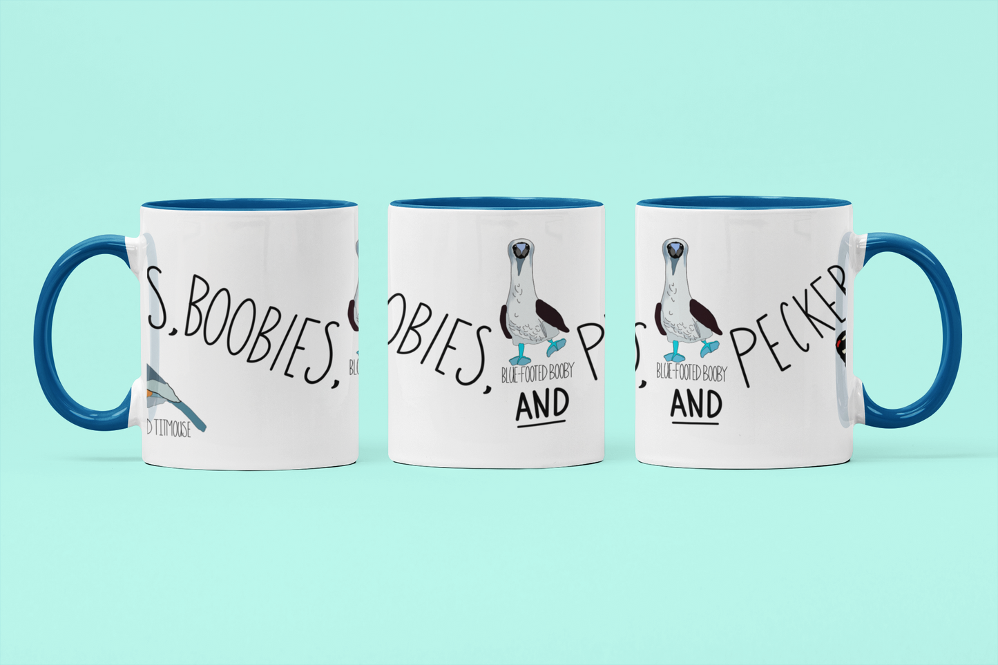 Tits, Boobies & Peckers Mug – Funny Bird Lover Coffee Cup | Acorn & Artisan