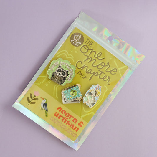 One More Chapter Enamel Pin Set