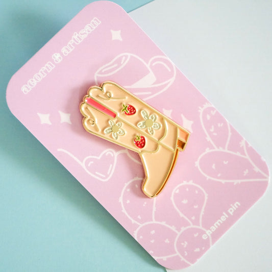 Strawberry Cowgirl Boot Enamel Pin
