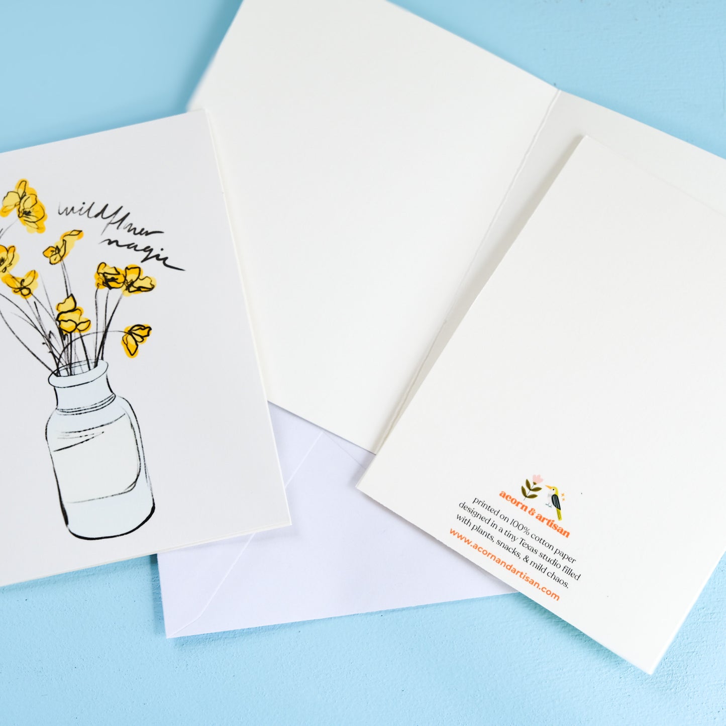 Coneflower & Monarch Greeting Card | Acorn & Artisan