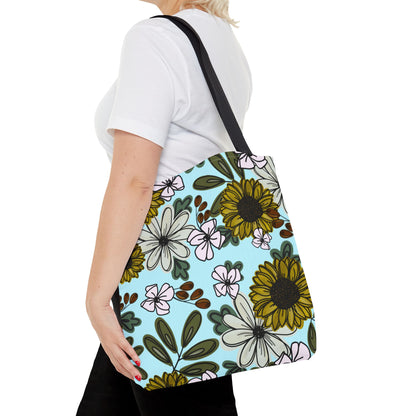 Floral Sunflower Canvas Tote Bag | Reusable Eco-Friendly Shopping Bag