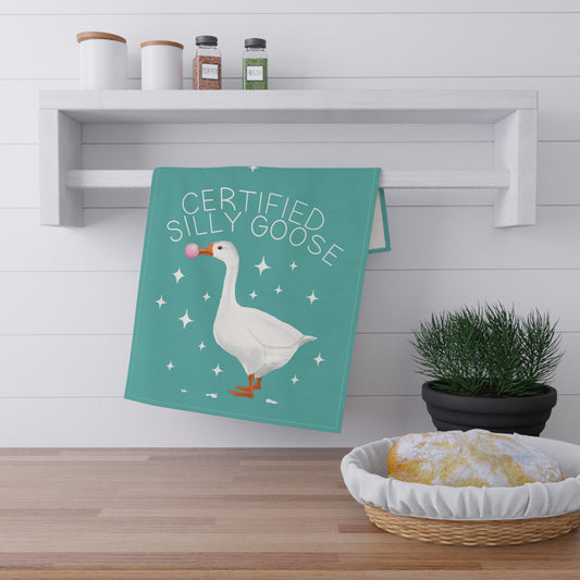 Certified Silly Goose Tea Towel | Funny Kitchen Pun Gift