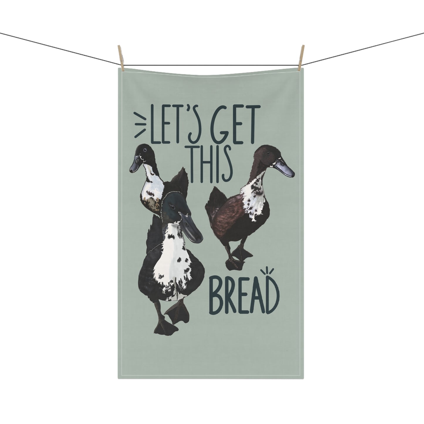 Let’s Get This Bread Tea Towel | Funny Kitchen Gift for Bakers & Foodies