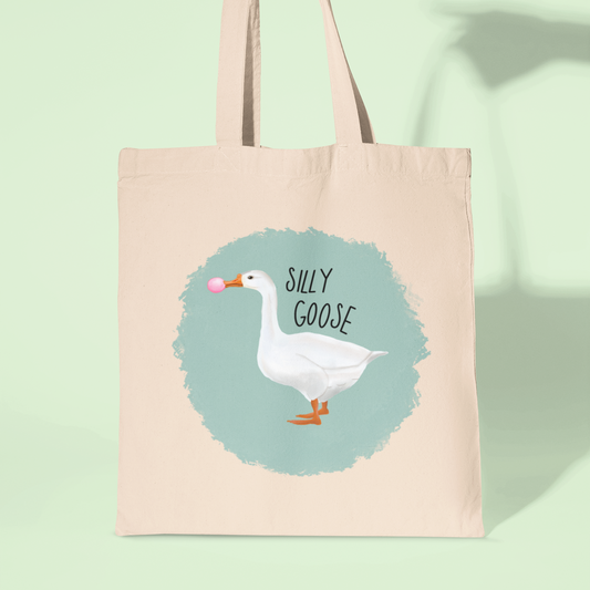 Silly Goose Canvas Tote Bag