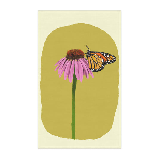 Charming Floral Tea Towels, Kitchen Décor, Gift for Gardeners, Butterfly Design, Home Accessories, Eco-Friendly Kitchenware