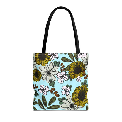 Floral Sunflower Canvas Tote Bag | Reusable Eco-Friendly Shopping Bag