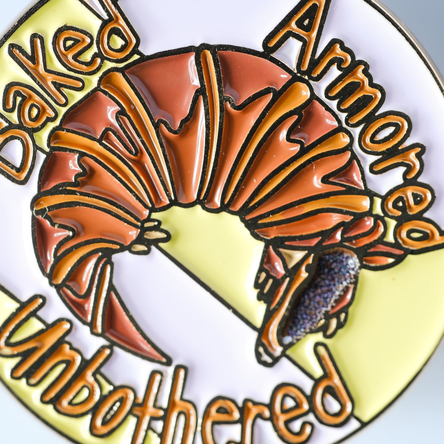 Armadillo Croissant Enamel Pin