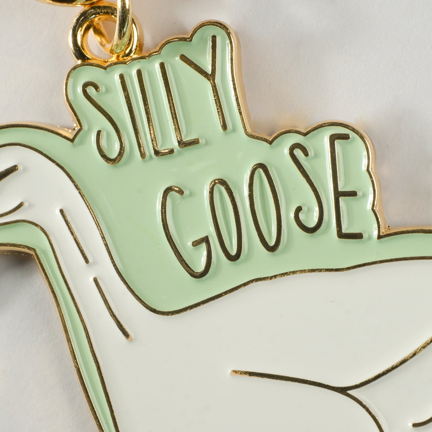 Silly Goose Enamel Keychain | 2" Enamel Bag Charm