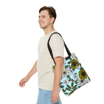 Floral Sunflower Canvas Tote Bag | Reusable Eco-Friendly Shopping Bag
