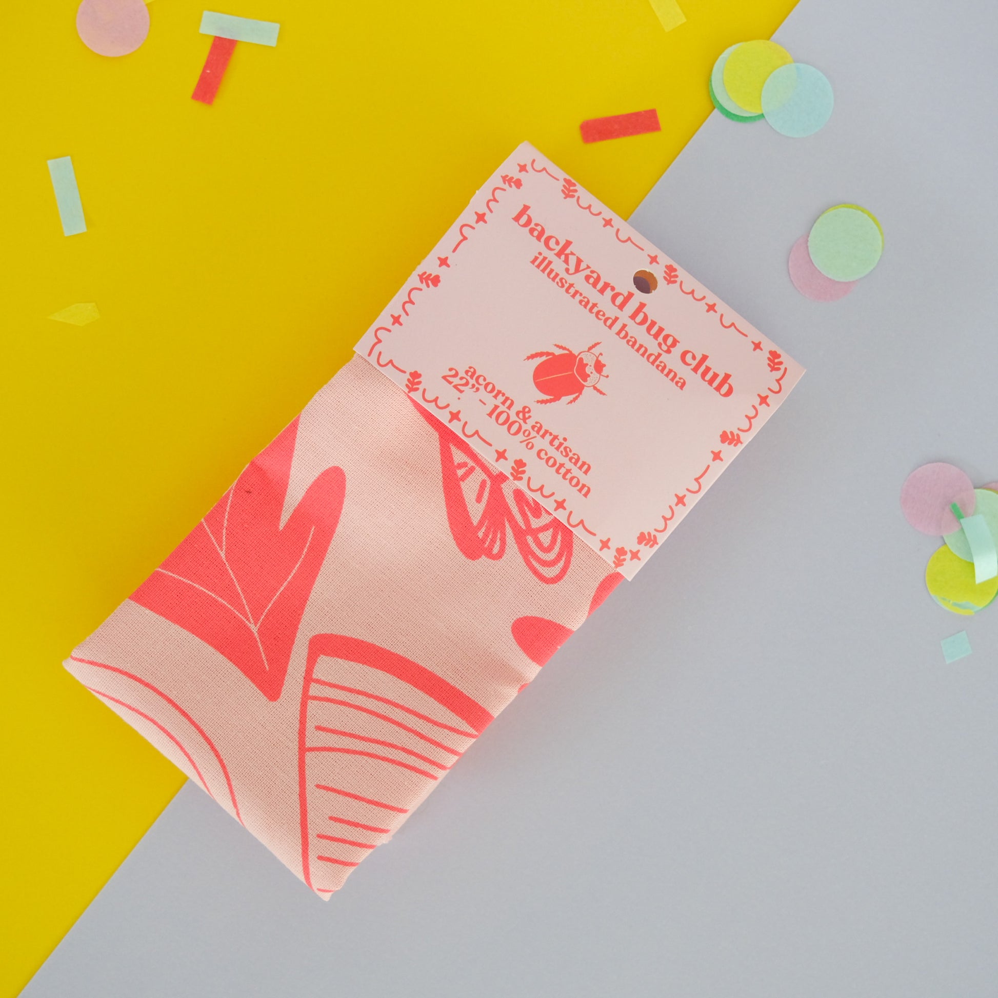 Backyard Bug Club Insect & Garden Cotton Bandana product photo