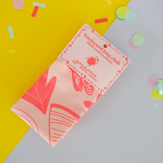 Backyard Bug Club Insect & Garden Cotton Bandana product photo