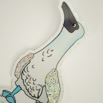 I Love Boobies Blue-Footed Booby Vinyl Sticker