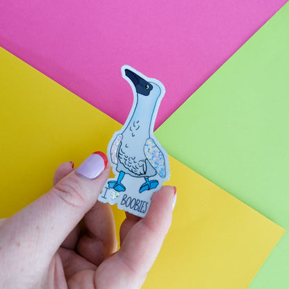 I Love Boobies Blue-Footed Booby Vinyl Sticker